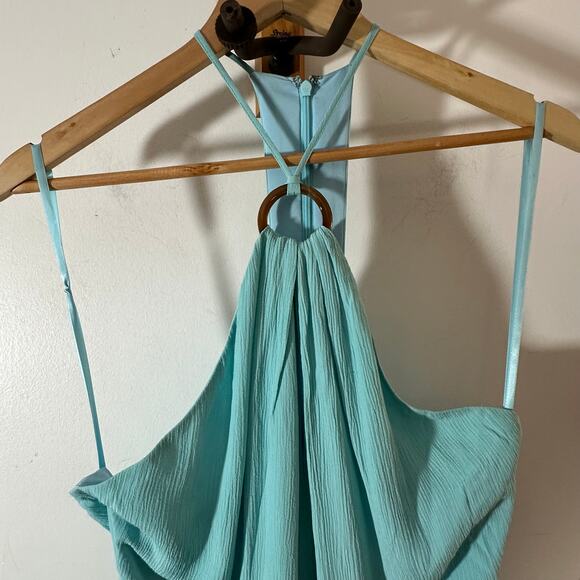 TOCCIN O-Ring Halter Neck Jumpsuit in Mist Size 14 - Picture 4 of 12